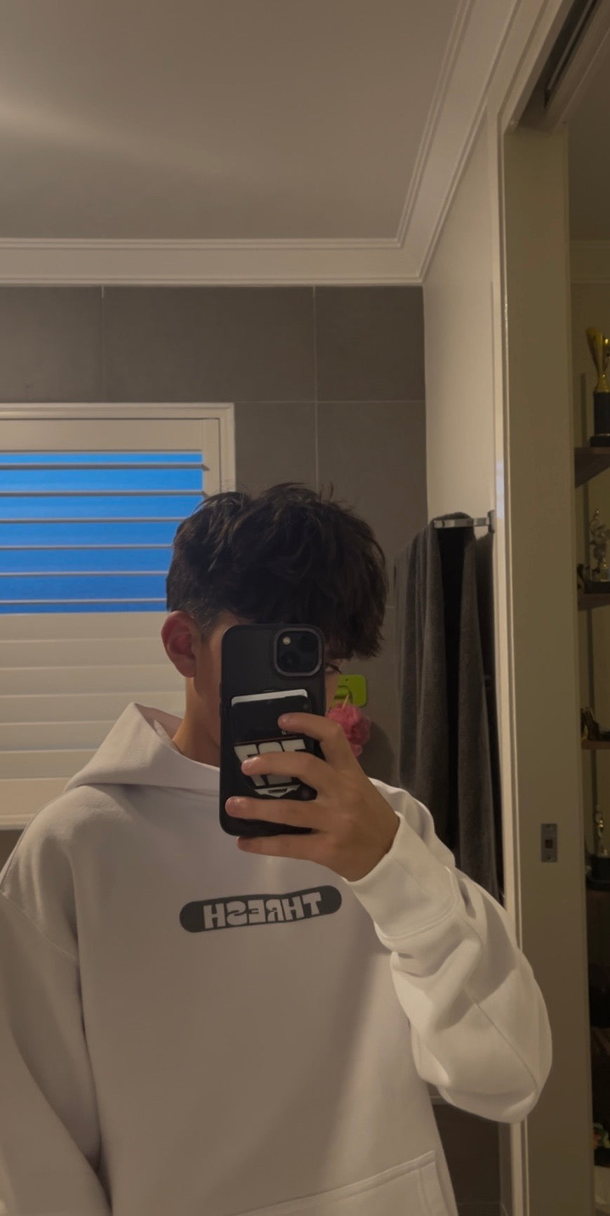 White and Grey Hoodie